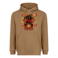Toasted Coconut christmas afro messy bun Heavyweight Hoodie - texasbilliewilder