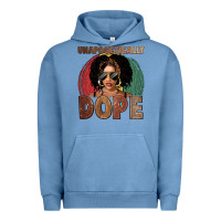Pigment Pebble Blue Unapologetically dope Urban Hoodie - FaDigitalArtStudio