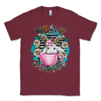 Burgundy Happy Easter Classic Tee - CowhideDigitalArt