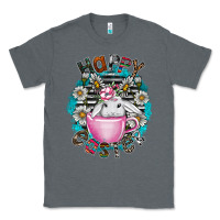 Charcoal Heather Happy Easter Classic Tee - CowhideDigitalArt