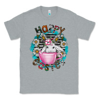 Heather Grey Happy Easter Classic Tee - CowhideDigitalArt