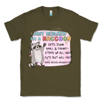 Army Green just realized im a raccoon Classic Tee - MaliasSmallBusiness