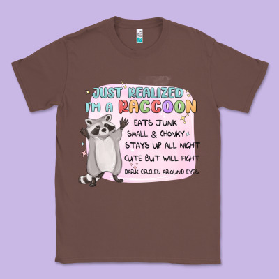 Just Realized Im A Raccoon Classic Tee Designed By Maliassmallbusiness