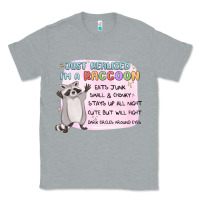 Heather Grey just realized im a raccoon Classic Tee - MaliasSmallBusiness