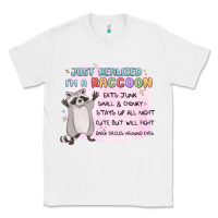 White just realized im a raccoon Classic Tee - MaliasSmallBusiness