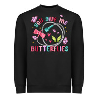 Black you give me butterflies Heavyweight Sweatshirt - MaliasSmallBusiness