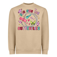 Mushroom you give me butterflies Heavyweight Sweatshirt - MaliasSmallBusiness