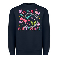 Navy you give me butterflies Heavyweight Sweatshirt - MaliasSmallBusiness