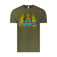 Vintage Olive hello summer pineapple Vintage Tee - Jasminsmagicworld