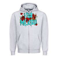 Heather Grey viva mexico long live mexico Zipper Hoodie - Jasminsmagicworld