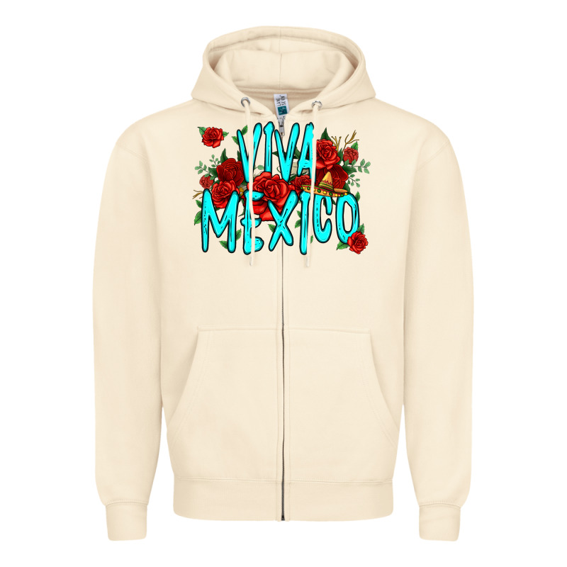 Viva Mexico Long Live Mexico Zipper Hoodie by Jasminsmagicworld | Teevron