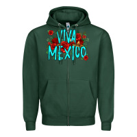 Sports Green viva mexico long live mexico Zipper Hoodie - Jasminsmagicworld