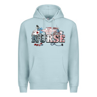 Blue Mist American Nurse 4th of july Premium Hoodie - HowdyJamesFarm