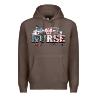 Coffee American Nurse 4th of july Premium Hoodie - HowdyJamesFarm