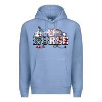 Colony Blue American Nurse 4th of july Premium Hoodie - HowdyJamesFarm
