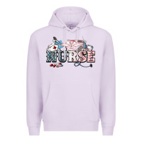 Lilac American Nurse 4th of july Premium Hoodie - HowdyJamesFarm