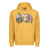 Mustard American Nurse 4th of july Premium Hoodie - HowdyJamesFarm