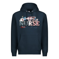 Navy American Nurse 4th of july Premium Hoodie - HowdyJamesFarm