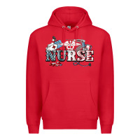 Red American Nurse 4th of july Premium Hoodie - HowdyJamesFarm