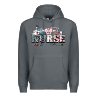 Rock American Nurse 4th of july Premium Hoodie - HowdyJamesFarm