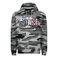 Slate Camo American Nurse 4th of july Premium Hoodie - HowdyJamesFarm