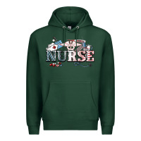 Sports Green American Nurse 4th of july Premium Hoodie - HowdyJamesFarm