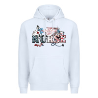 White American Nurse 4th of july Premium Hoodie - HowdyJamesFarm