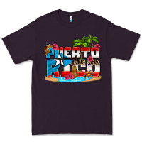 Plum puerto rico and flowers with frog Premium Tee - AdoDesignShop