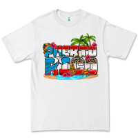 White puerto rico and flowers with frog Premium Tee - AdoDesignShop