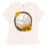 Bone western volleyball with sunflower Ladies Tee - HRA Design Shop