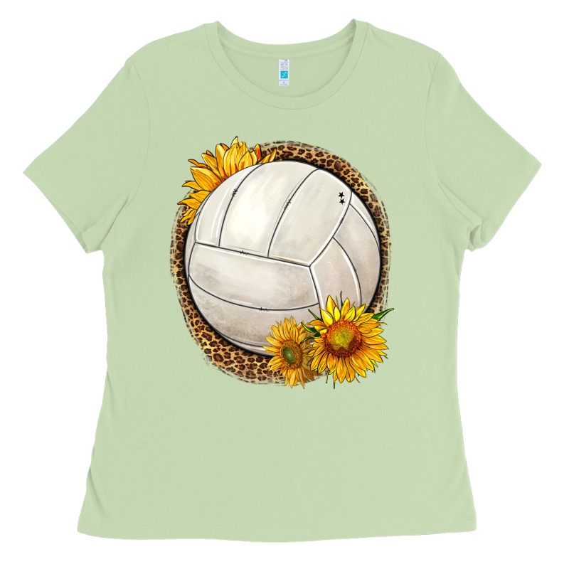Western Volleyball With Sunflower Ladies Tee by HRA Design Shop | Teevron