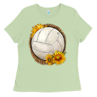 Matcha western volleyball with sunflower Ladies Tee - HRA Design Shop