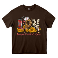 Chocolate Brown lpn licensed practical nurse Heavy Core Tee - FaDigitalArtStudio