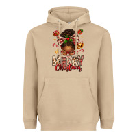 Mushroom merry christmas afro messy bun Heavyweight Hoodie - texasbilliewilder