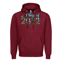 Burgundy class of 2022 graduation Zipper Hoodie - BarkalooDesign