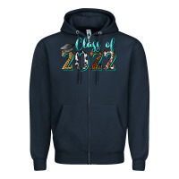 Navy class of 2022 graduation Zipper Hoodie - BarkalooDesign