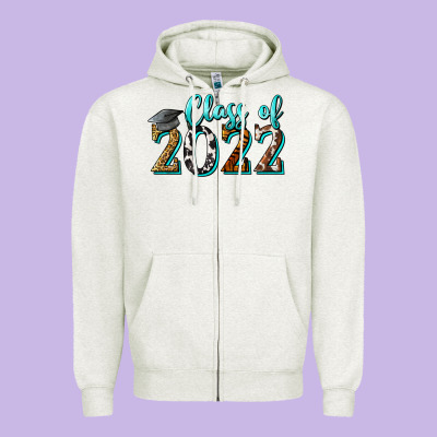 Class Of 2022 Graduation Zipper Hoodie Designed By Barkaloodesign