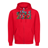 Red class of 2022 graduation Zipper Hoodie - BarkalooDesign