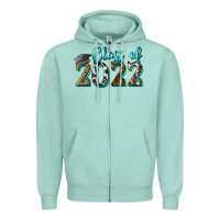 Seafoam class of 2022 graduation Zipper Hoodie - BarkalooDesign