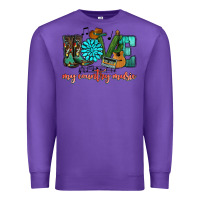 Purple Western love my country music Premium Sweatshirt - HowdyJamesFarm