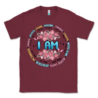 Burgundy i am inspiration Classic Tee - MaliasSmallBusiness