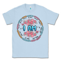 Dusty Blue i am inspiration Classic Tee - MaliasSmallBusiness