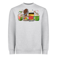 Heather Grey juneteenth coffee cups Heavyweight Sweatshirt - MaliasSmallBusiness