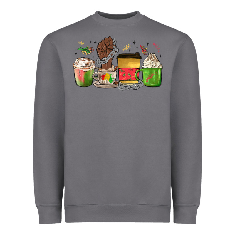 Juneteenth Coffee Cups Heavyweight Sweatshirt by MaliasSmallBusiness | Teevron