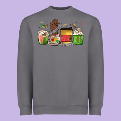 Juneteenth Coffee Cups Heavyweight Sweatshirt Designed By Maliassmallbusiness