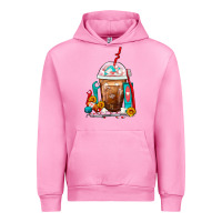 Fuchsia Pink Dentist Frappe Coffee Urban Hoodie - FaDigitalArtStudio