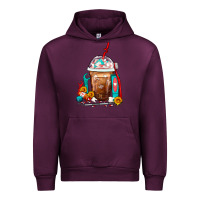 Mauve Wine Dentist Frappe Coffee Urban Hoodie - FaDigitalArtStudio