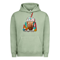 Pigment Oil Green Dentist Frappe Coffee Urban Hoodie - FaDigitalArtStudio