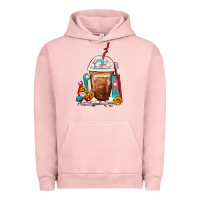 Pigment Salmon Dentist Frappe Coffee Urban Hoodie - FaDigitalArtStudio