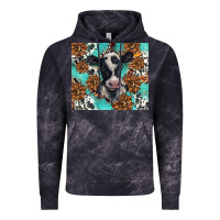 Cloud Black western black and white cow Vintage Hoodie - BarkalooDesign